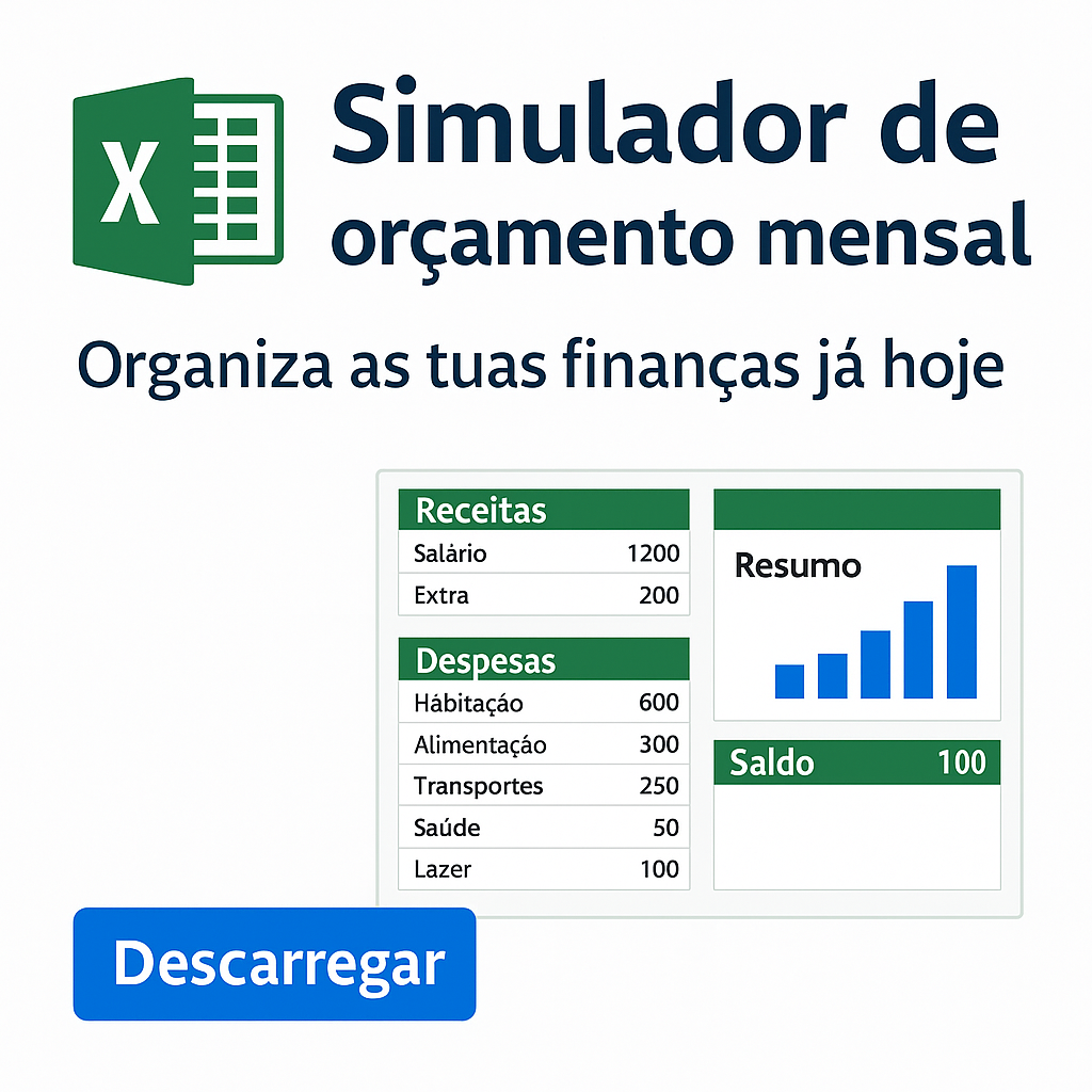 orçamento mensal em excel